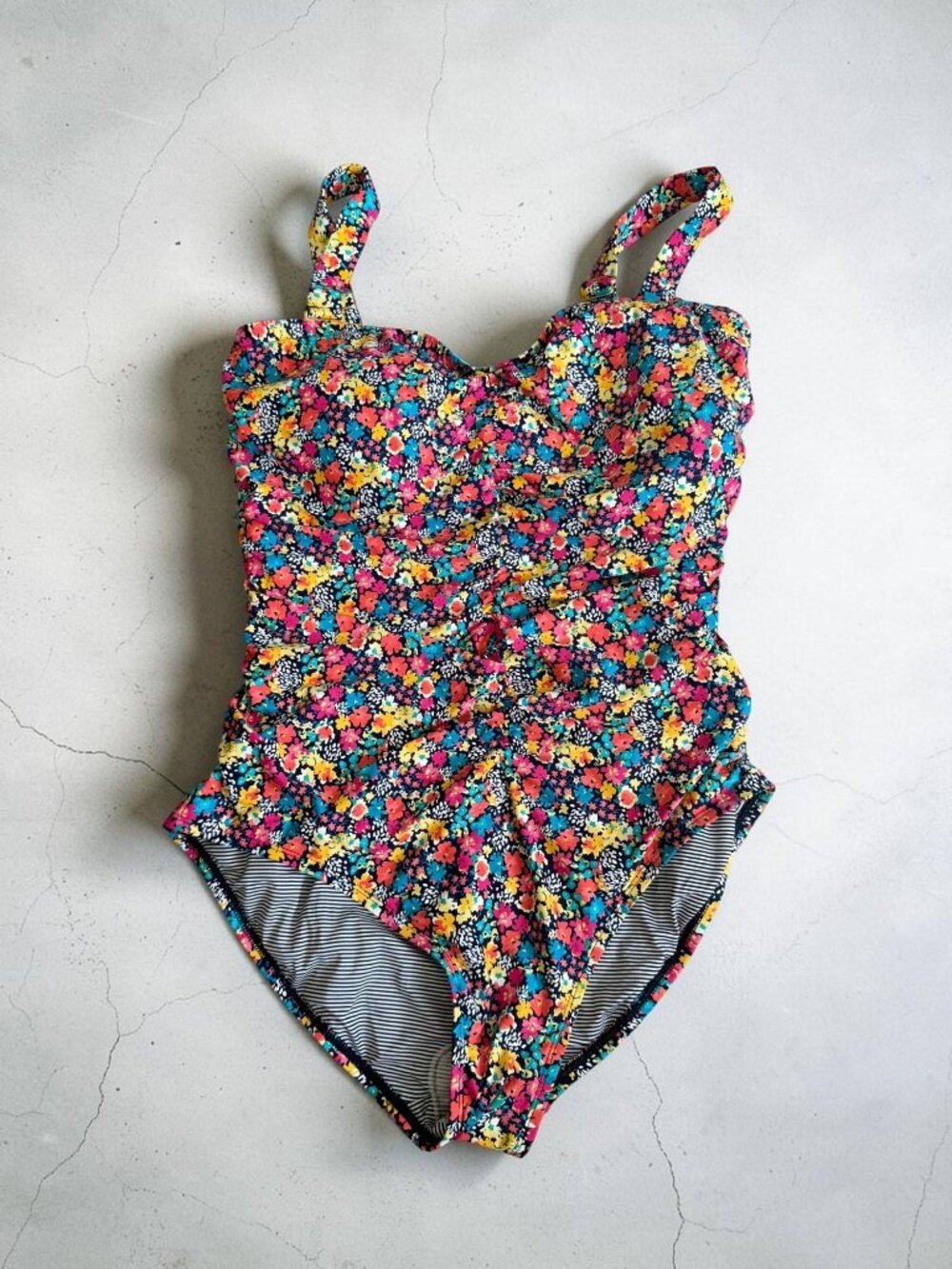 ANNE COLE Multicolor Floral One Piece Swimsuit Sz 22W NEW NWT